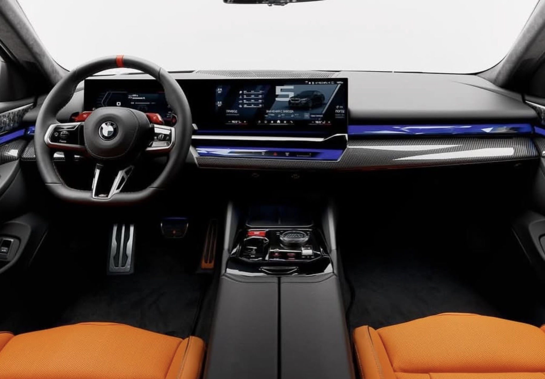 BMW M5 G90 steering wheel interior