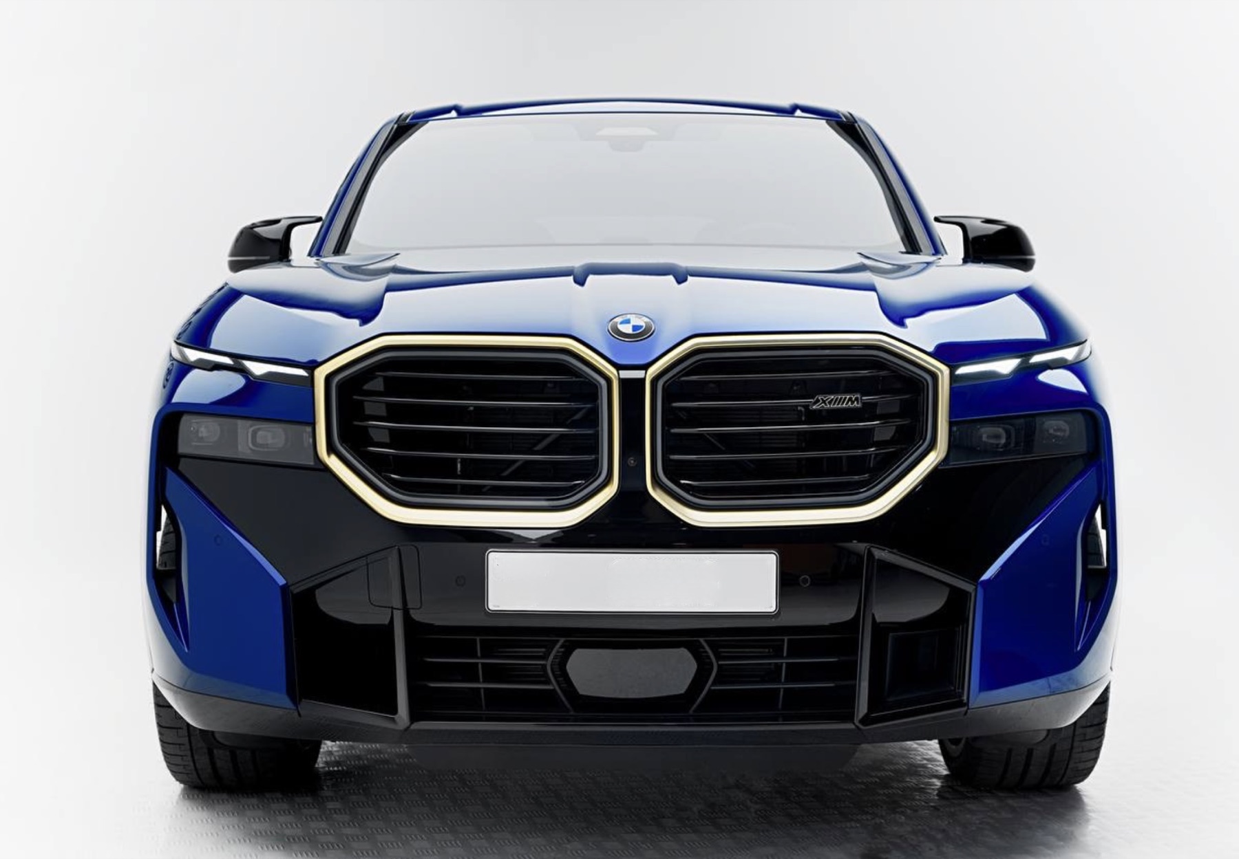 BMW XM Blue front view