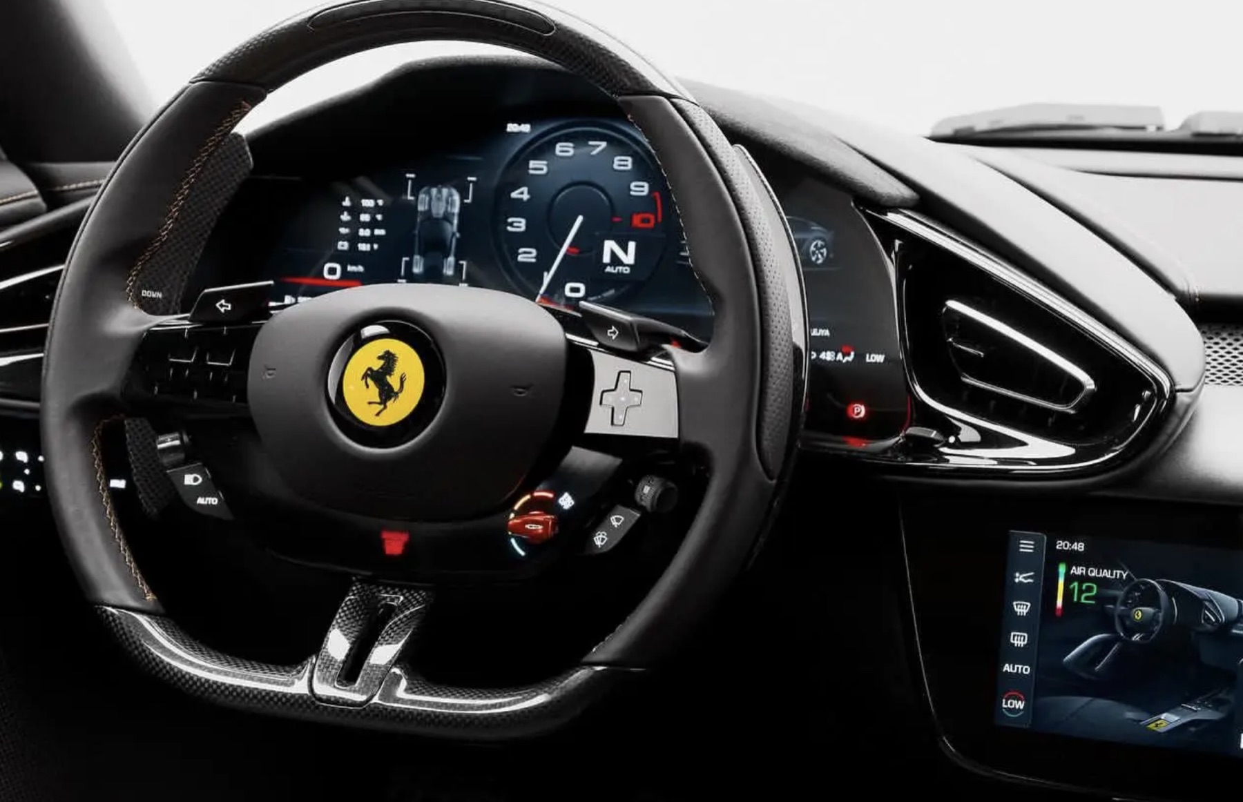 Ferrari 12 Cilindri steering wheel and dash