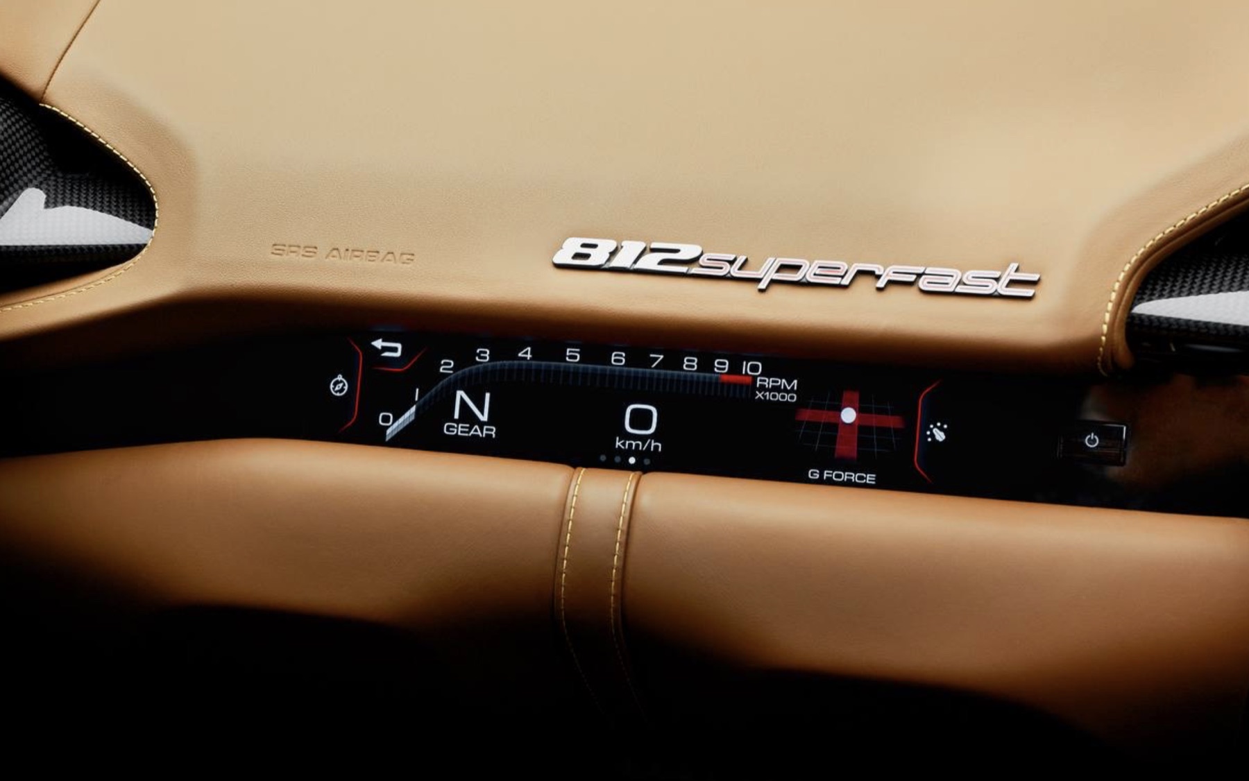 Ferrari 812 Superfast dashboard display