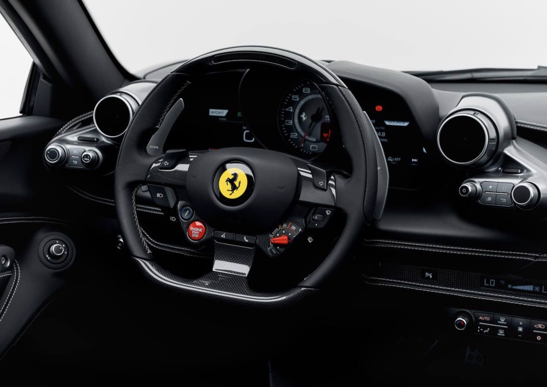 Ferrari F8 Tributo Spyder interior details