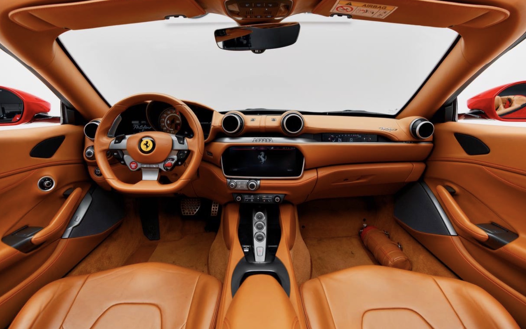 Ferrari Portofino interior panorama