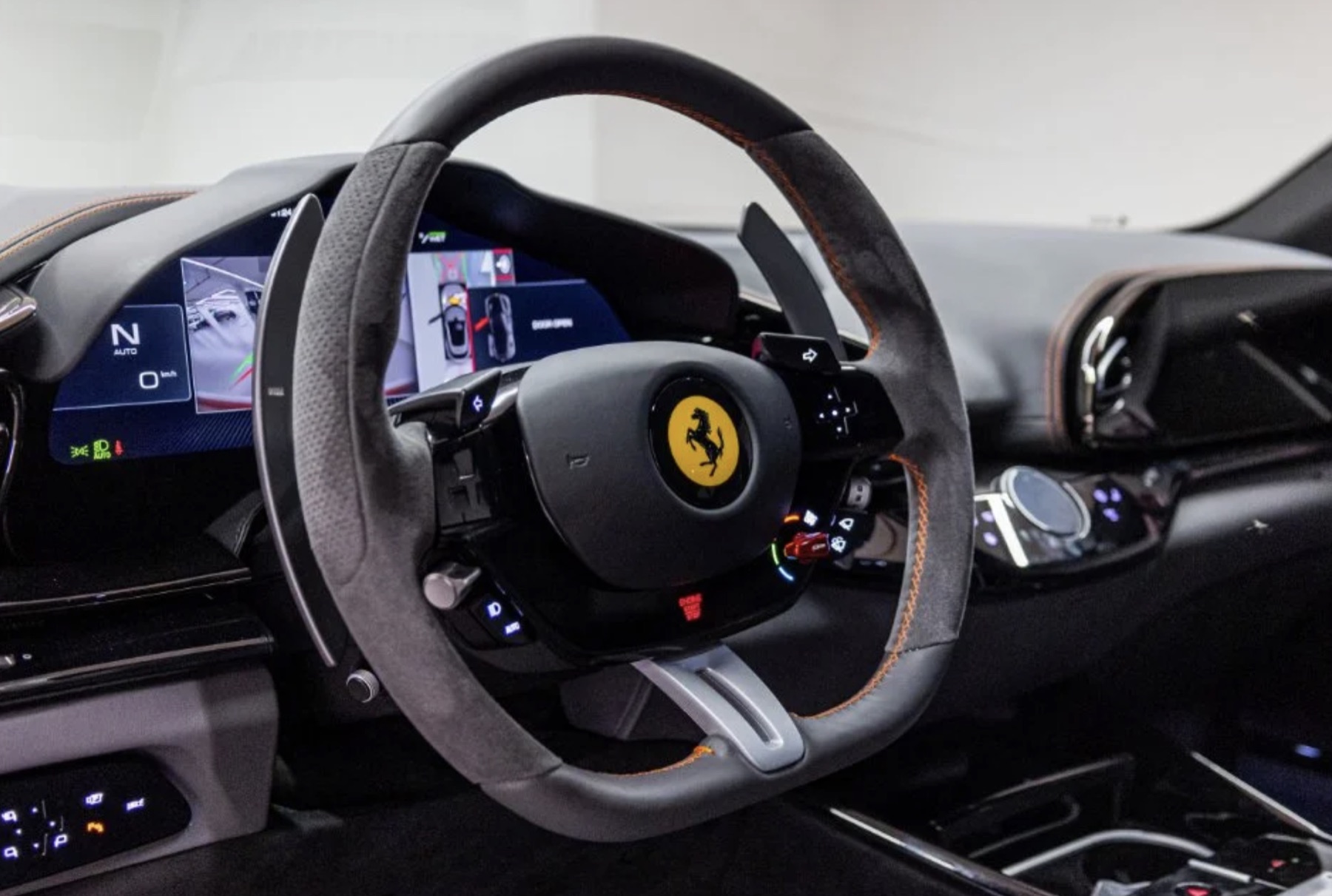 Ferrari Purosangue steering wheel and dash
