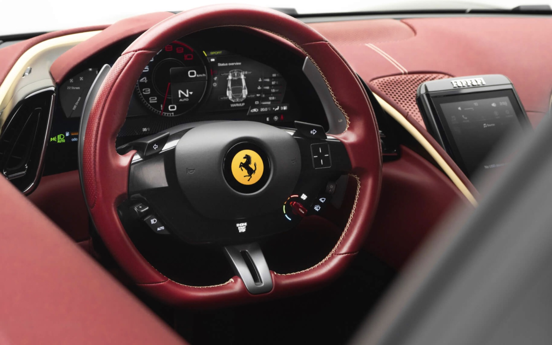 Ferrari Roma cockpit details
