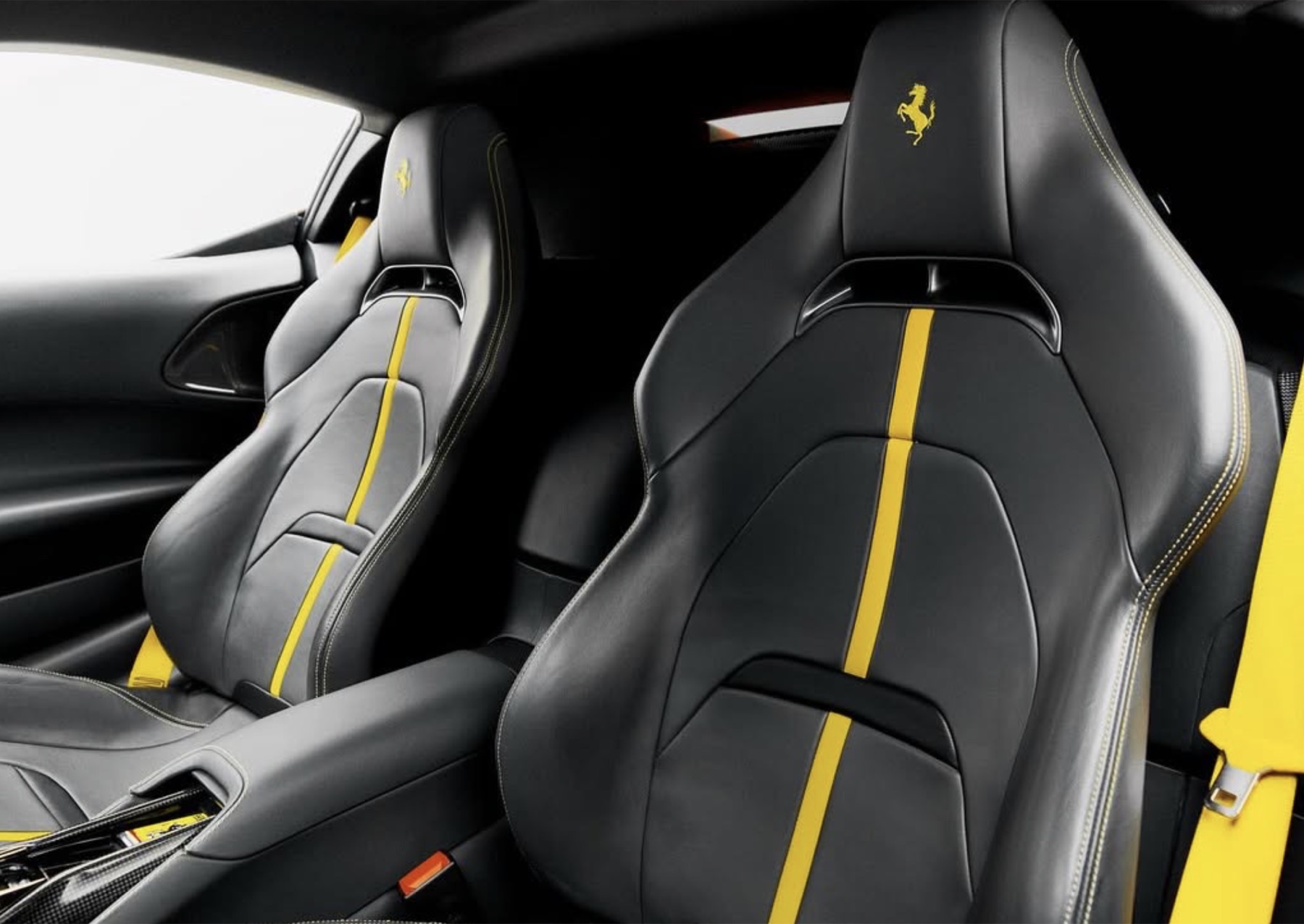 Ferrari SF90 Red cockpit details