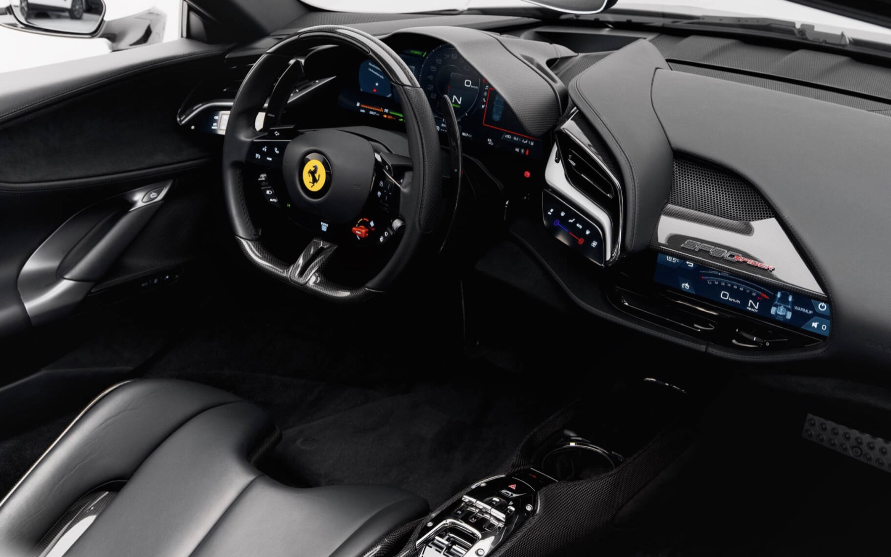 Ferrari SF90 cockpit details