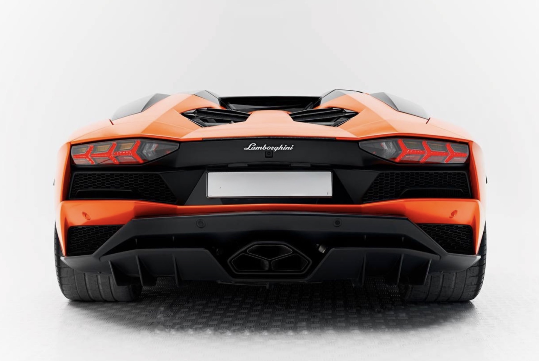 Lamborghini Aventador SVJ Orange rear view