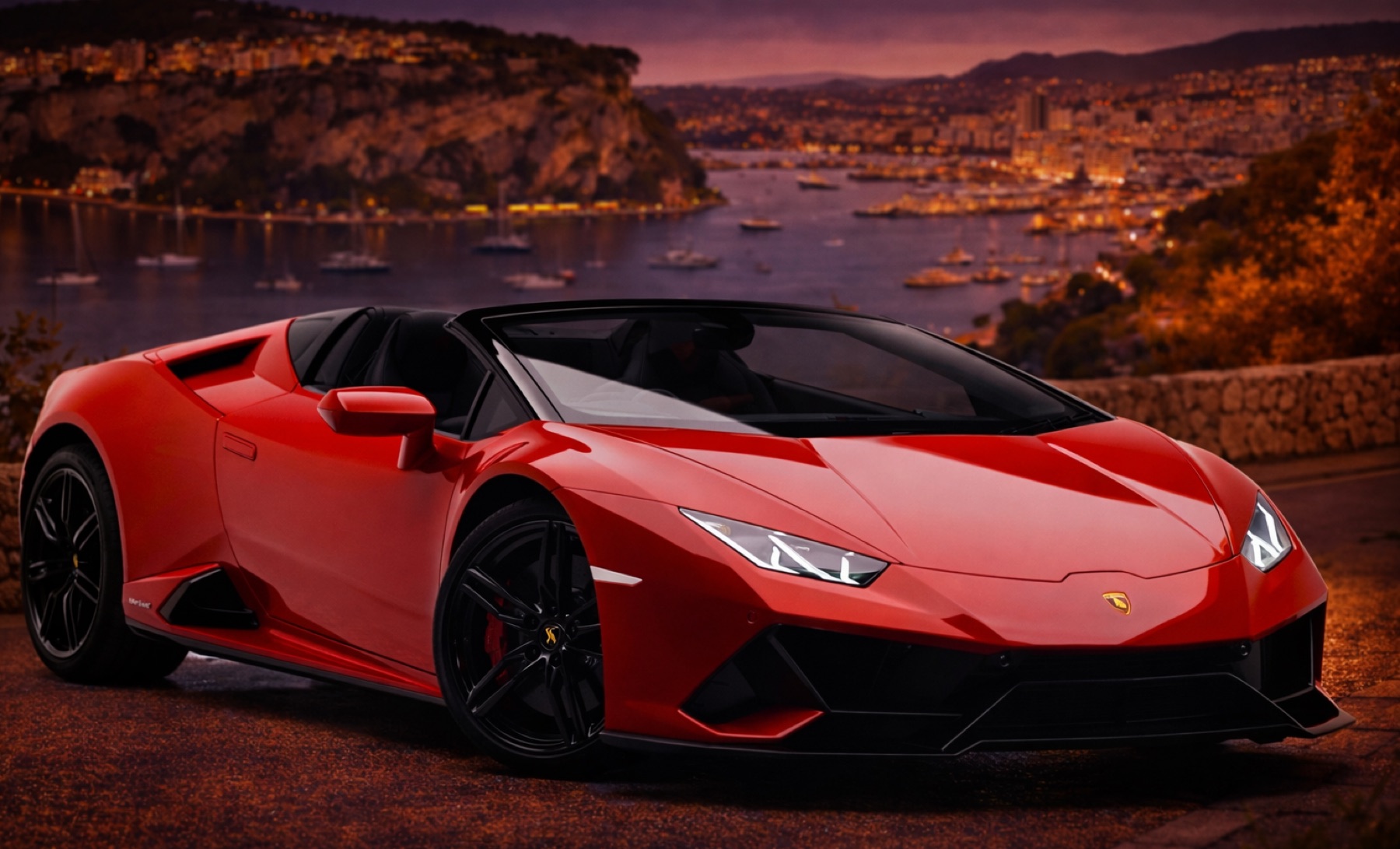 Lamborghini Huracan EVO Spyder Red rental card