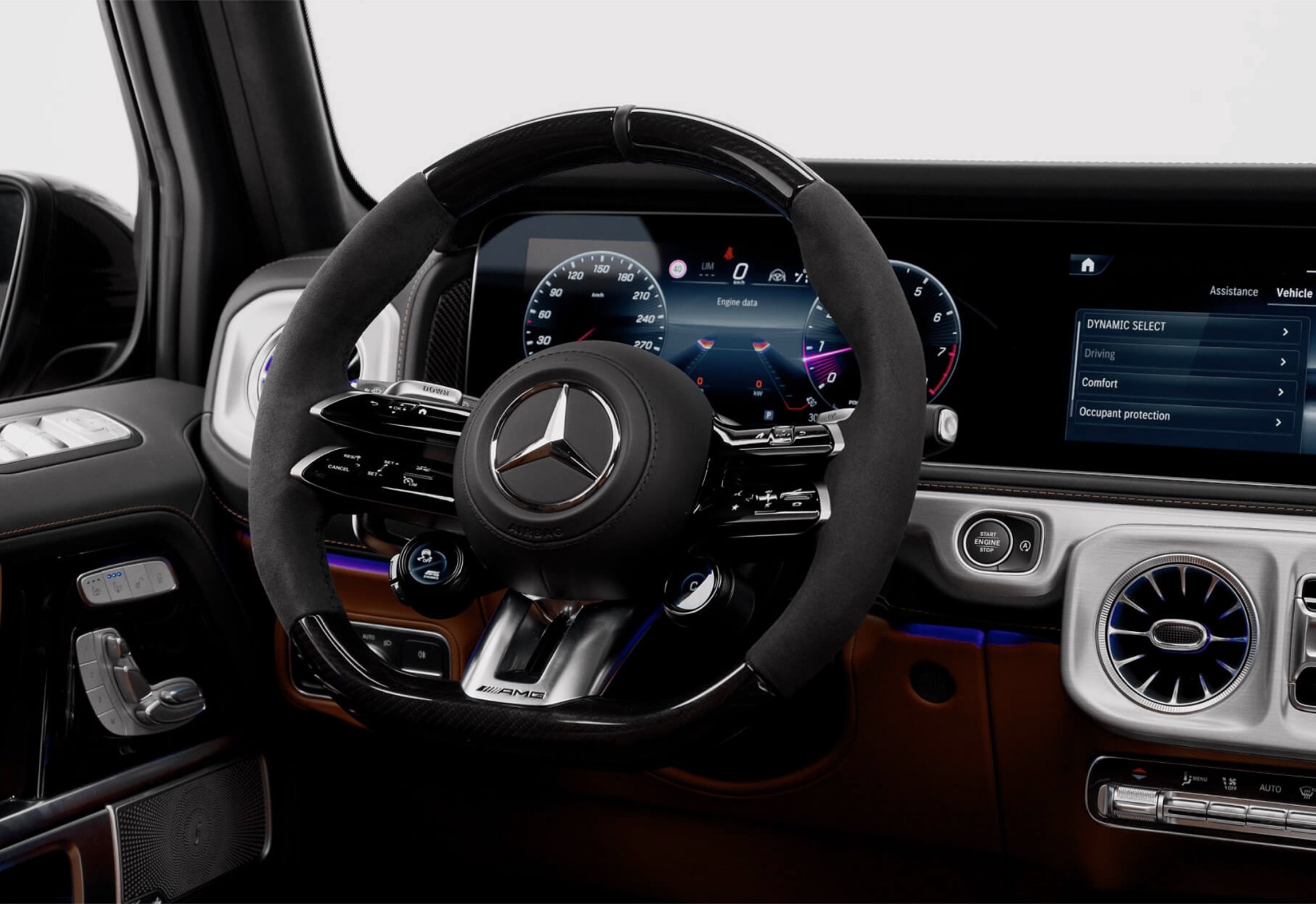 Mercedes G63 2026 steering detail