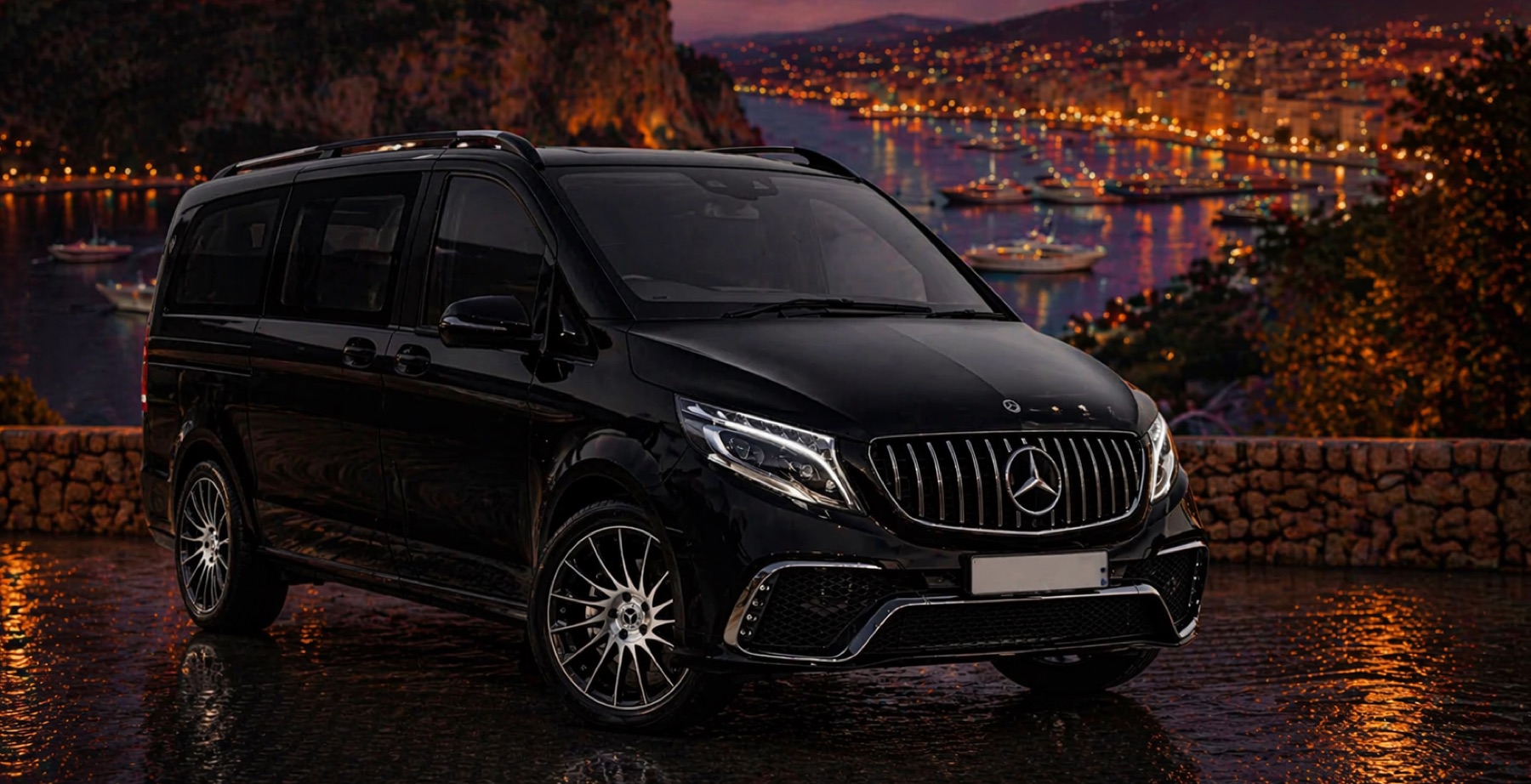 Mercedes V-Line Falcon Edition rental card