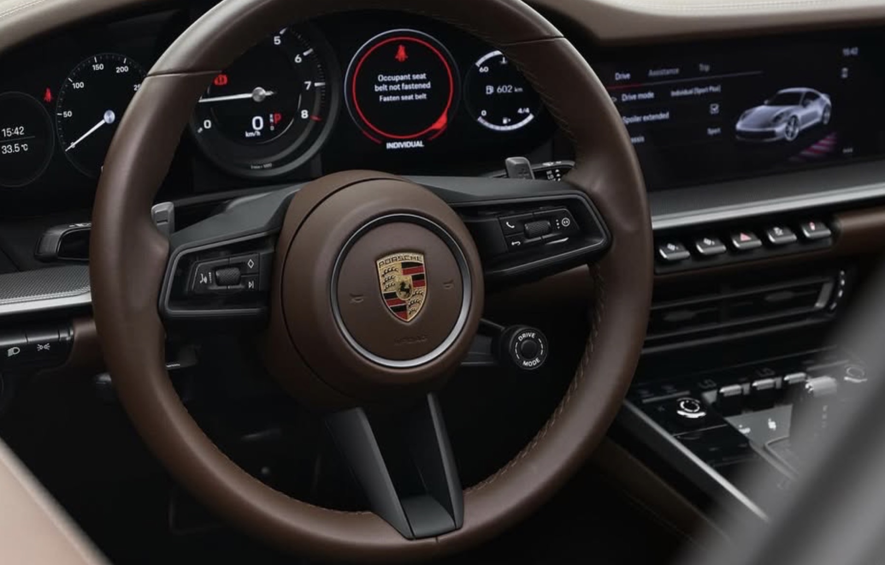 Porsche 911 Carrera Experience cockpit and controls