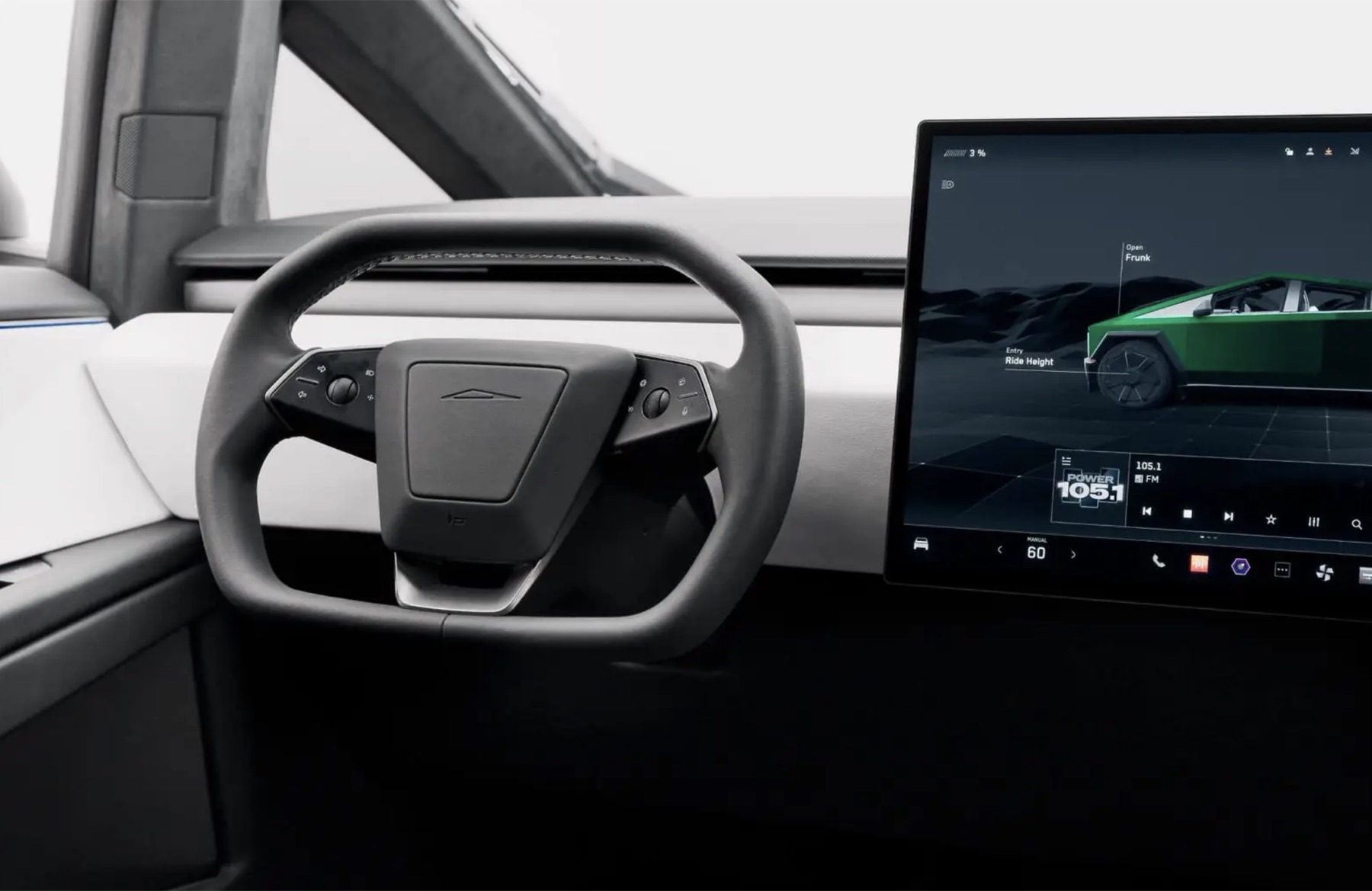 Tesla Cyberbeast cockpit details