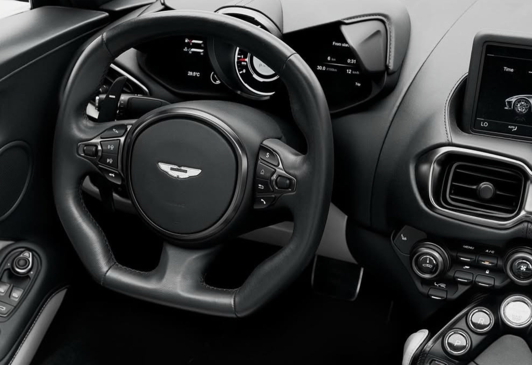 Aston Martin Vantage dashboard view